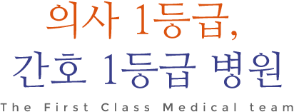 의사 1등급, 간호 1등급 병원 The First Class Medical team